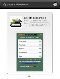 Para instalar, buscad en el App Store "Gaceta Hipódromo"