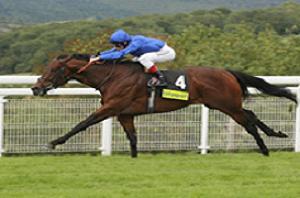 POETS VOICE ganando en Goodwood (http://www.godolphin.com/)